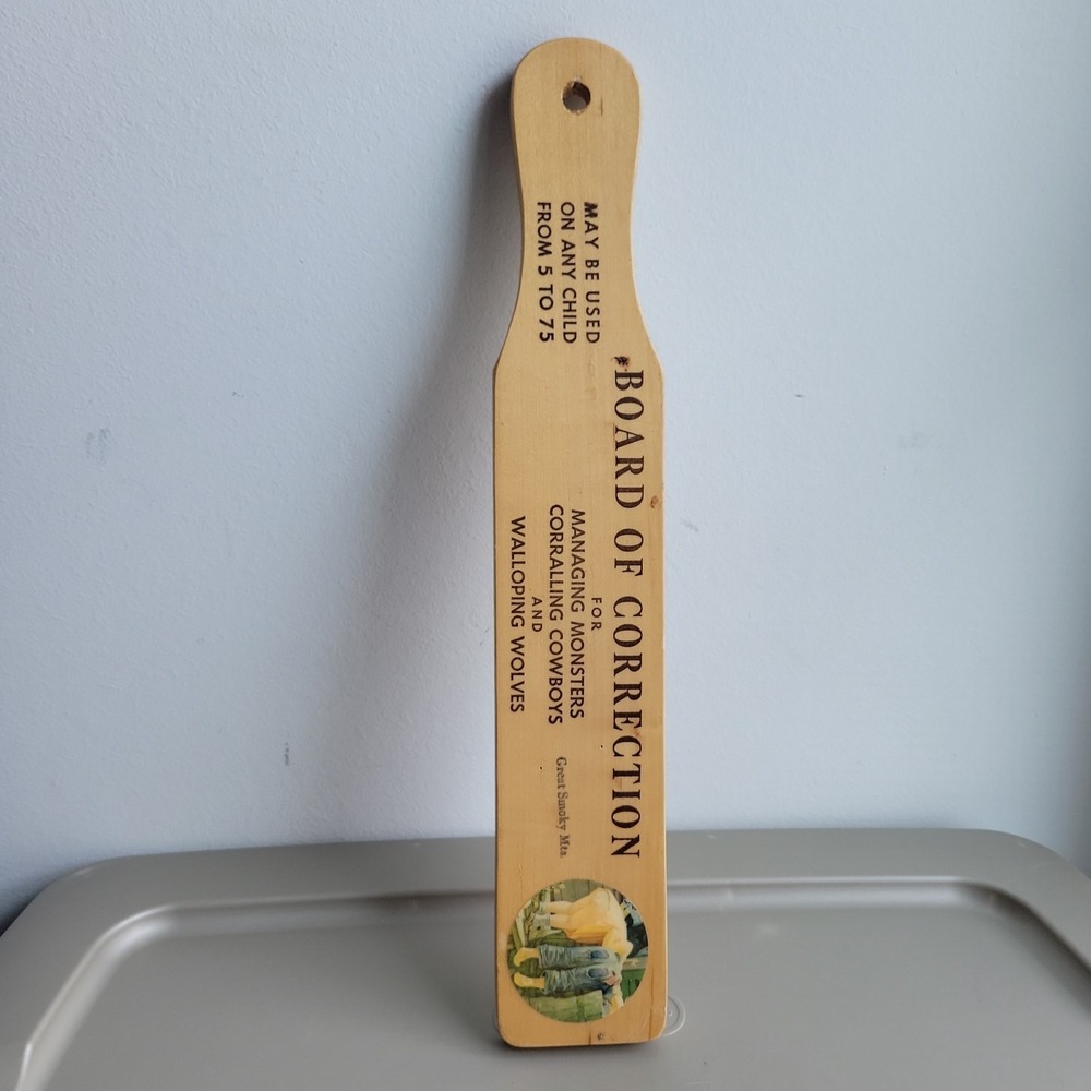 VTG Board of Correction Wooden Spanking Paddle Souvenir Great Smoky Mountains